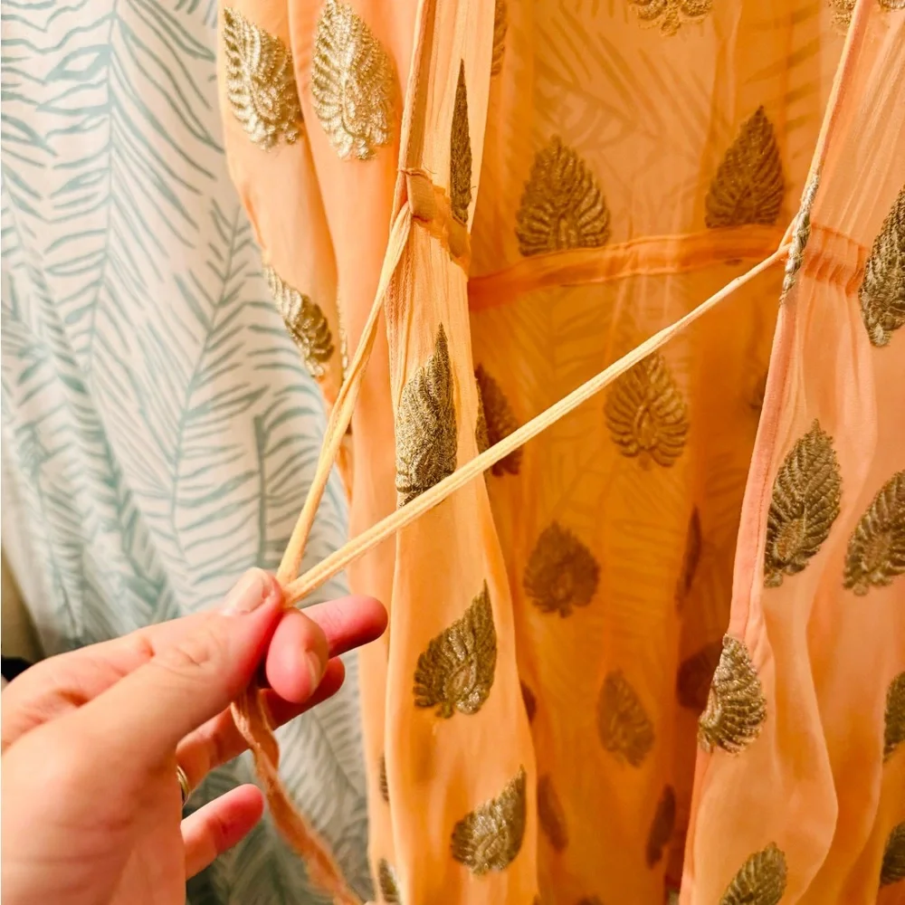 Gorgeous Sheer Sunset Ombré Silk Kimono Wrap